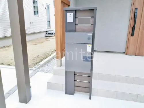 宅配ボックス門柱 （機能門柱 ） YKKAP 木製調 ルシアスポストユニットWA01型 