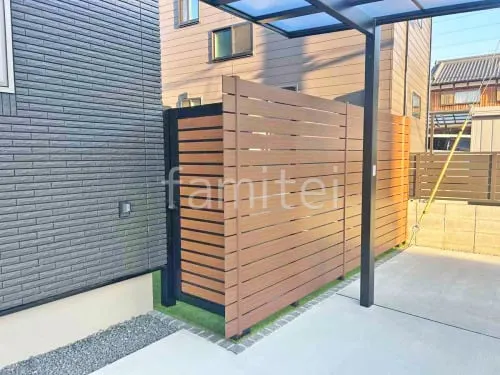 人工木・樹脂 フェンス（木調） F＆F マイティウッド デコll 高尺タイプ 目隠し 木調・ラティス 樹脂