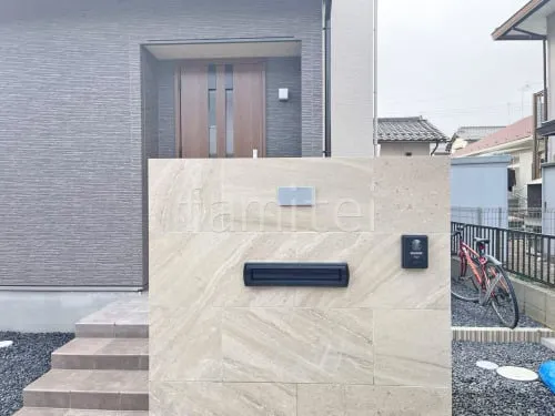 門柱 壁タイル貼り タカショー モーディカ 郵便受けポスト LIXIL エクスポストN-1型