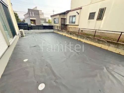 防草シート敷き