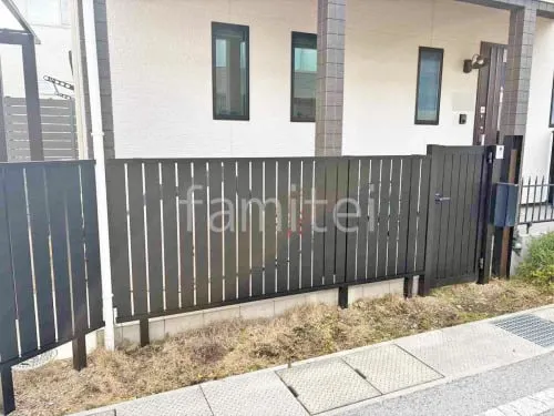 門扉 YKKAP シンプレオTM1型 片開き 目隠しフェンス塀 LIXIL AB TS2型 2段柱 上段のみ