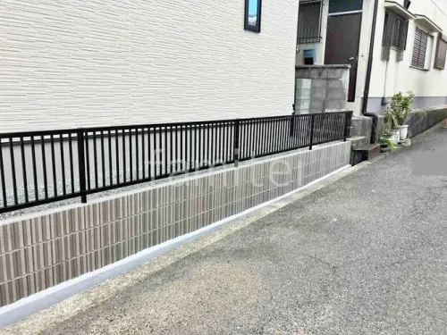 アルミ形材 フェンス YKKAP シンプレオTB5型  たて格子  ブロック塀 （化粧ブロック） ユニソン アルタ 