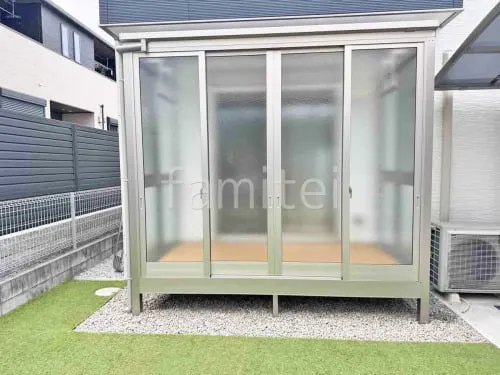 引き戸 樹脂デッキ サンルーム（テラス囲い） YKKAP 目隠しソラリアF 目隠し フラット屋根