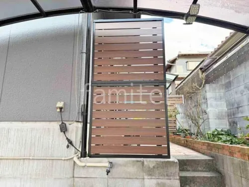 アルミ形材 フェンス LIXIL 木製調AB YS3型 横スリット3 目隠し 木調・ラティス