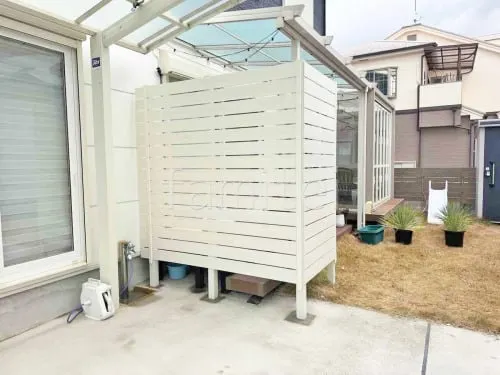 人工木・樹脂 フェンス（木調） F＆F マイティウッド デコll 高尺タイプ 目隠し 木調・ラティス 樹脂