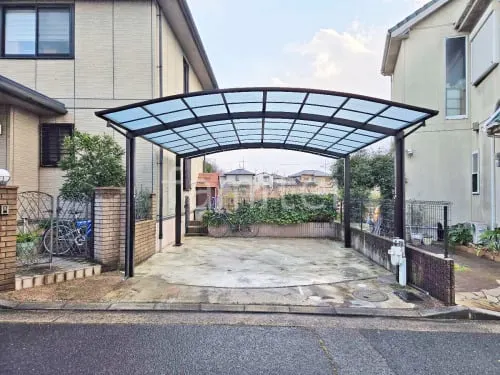 カーポート２台(ワイド) ツイン YKKAP アリュース アール屋根