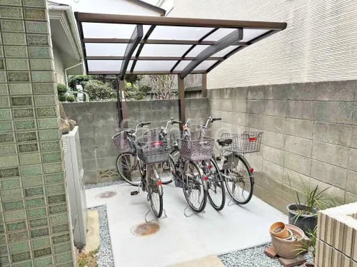 サイクルポート 自転車バイク屋根 YKKAP アリュース アール屋根