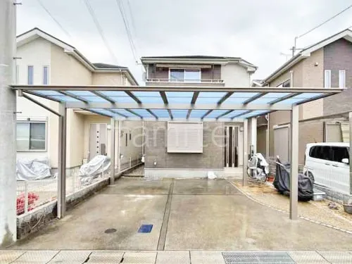 カーポート２台(ワイド) ツイン LIXIL ネスカＦ フラット屋根