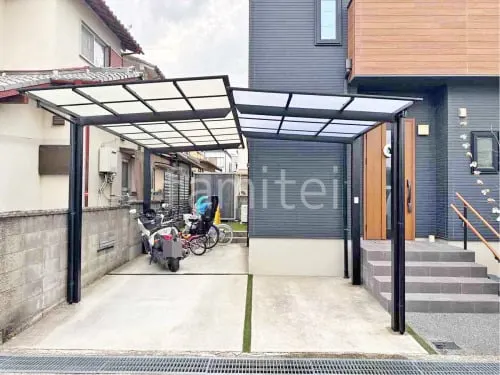 サイクルポート 自転車バイク屋根 LIXIL ネスカF ミニ フラット屋根