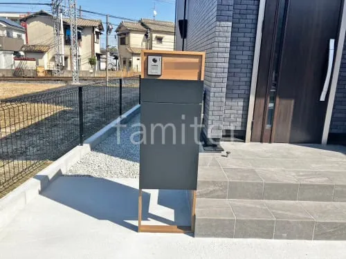 宅配ボックス門柱 （機能門柱 ） LIXIL 木製調 FF パターン4 