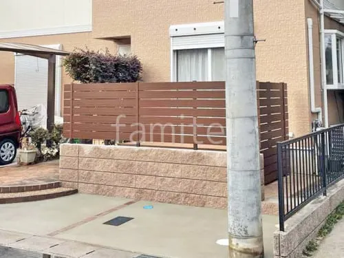 ブロック塀 （化粧ブロック） ユニソン シャモティ  人工木・樹脂 フェンス（木調） F＆F マイティウッド デコll 高尺タイプ 目隠し 木調・ラティス 樹脂