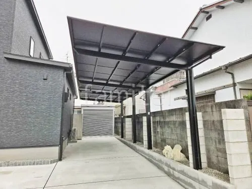 カーポート２台(縦) 連棟 LIXIL ネスカＦ フラット屋根