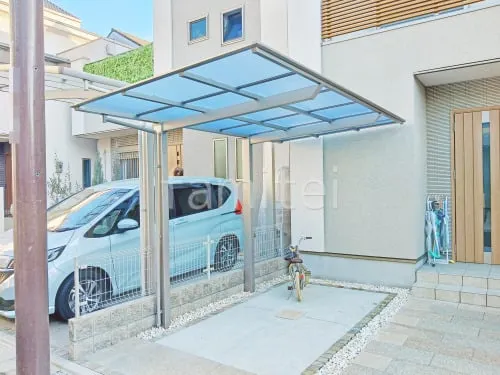 サイクルポート 自転車バイク屋根 LIXIL ネスカF ミニ フラット屋根