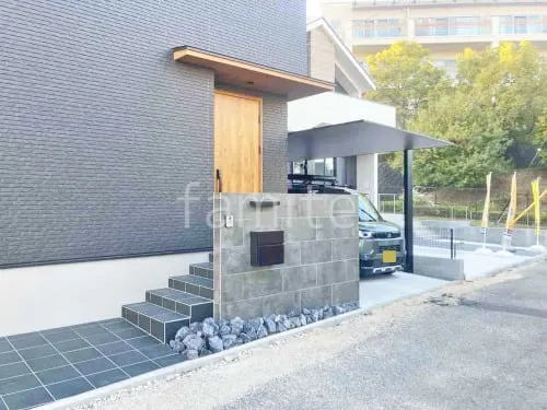 新築シンプル オープン外構