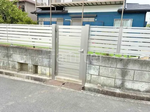 片開き 門扉 YKKAP シンプレオYS2型 横スリット 