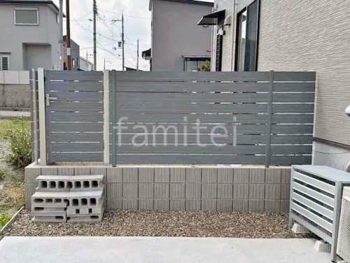 人工木・樹脂 フェンス（木調） F＆F マイティウッド デコll 目隠し 木調・ラティス 樹脂