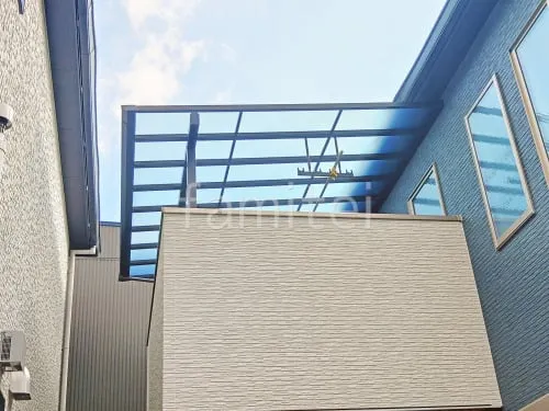 ２階ベランダ屋根  YKKAP ソラリアF フラット屋根 スタンダード 壁付