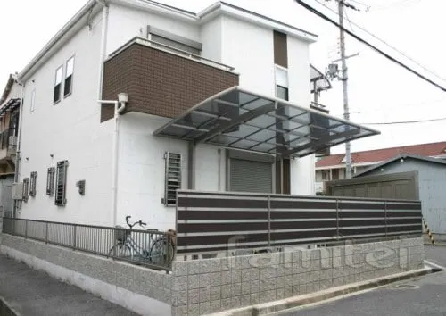 寝屋川市　門まわりリフォーム　目隠しフェンス塀　車庫門扉　横引きシャッター