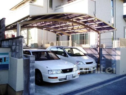 堺市　外構　シンプル・クローズ外構　ベランダ屋根１Ｆ