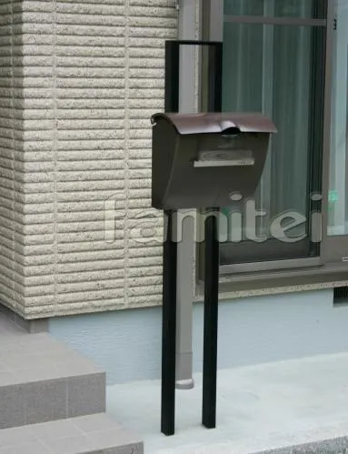 能勢町　オープン外構　ベランダ屋根1階　郵便ポスト　和風庭
