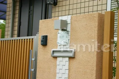 岸和田市で引戸門扉のクローズ外構工事　
