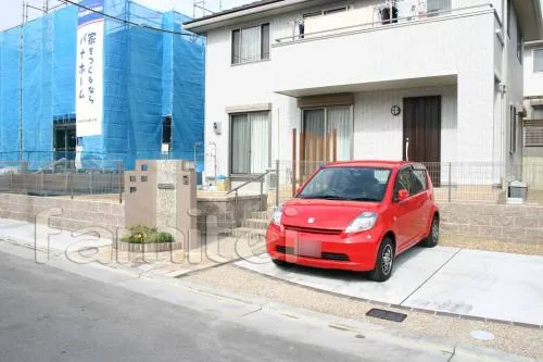 精華町でオープン外構工事　【手摺】グリップライン（TOEX）　自転車用スロープ