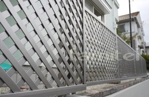 神戸市リフォーム外構 機能門柱　目隠し・境界フェンス　UD手すり　