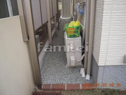 木津川市　TOEXサンクテラス屋根１階　洗濯物干し　目隠しパネル