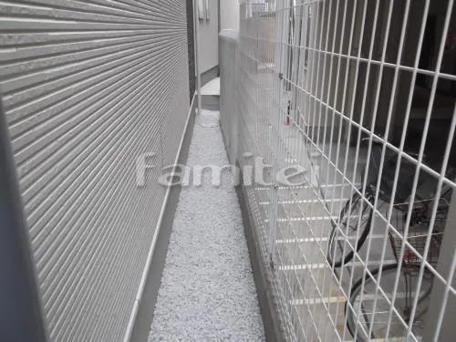 池田市　化粧ブロック門柱　テラス屋根　ベランダ屋根