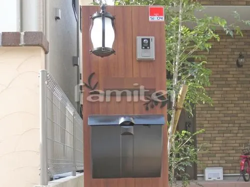 神戸市垂水区 外構工事 新築洋風 オープン外構 玄関まわり 門柱 照明 表札 ポスト 植栽 花壇 アプローチ 駐車場ガレージ床 土間コンクリート
