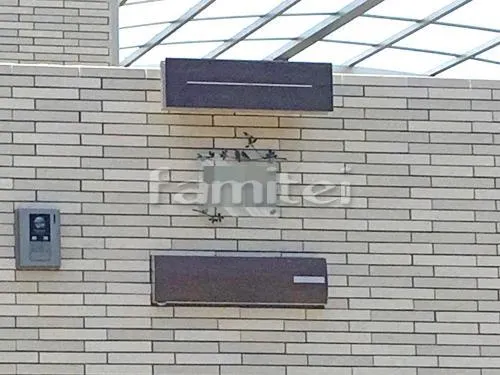 北葛城郡王寺町 外構工事 新築シンプル オープン外構 玄関まわり 門柱 花壇 表札 ポスト 袖壁 アプローチ 手すり カーポート 土間コンクリート 目隠し化粧ブロック塀 芝生 シンボルツリー タイルデッキ 洗濯干し屋根