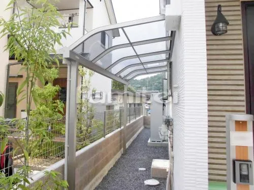 京都市左京区 エクステリア工事 雨除け屋根 レギュラーテラス屋根 1階用 R型アール屋根 ベランダ屋根 レギュラーテラス屋根 2階用 R型アール屋根 勝手口屋根 レギュラーテラス屋根 1階用 R型アール屋根