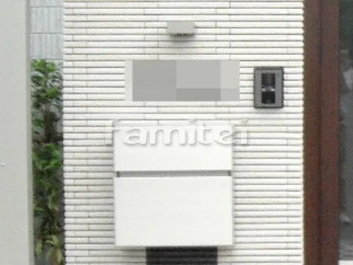 三田市 外構工事 新築シンプル オープン外構　玄関まわり アプローチ 門柱 照明 ポスト 植栽 ガレージまわり 駐車場屋根 土間コンクリート 植栽 花壇 フェンス