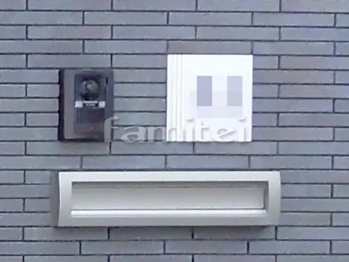 尼崎市 外構工事 新築シンプル クローズ外構 門袖 角柱 門扉 表札 ポスト カーポート 電動跳ね上げ式門扉 駐車場ガレージ床 アルミ鋳物フェンス シンボルツリー