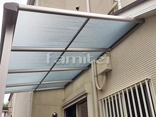 神戸市垂水区 エクステリア工事 雨除け屋根 YKKAP ヴェクターテラス屋根(ベクター) 1階用 F型フラット屋根 雨除け屋根 YKKAP ヴェクターテラス屋根(ベクター) 1階用 F型フラット屋根