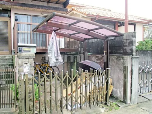 京都市伏見区 エクステリア工事 自転車バイク屋根 YKKAP レイナポートグランミニ 駐輪場屋根 サイクルポート R型アール屋根