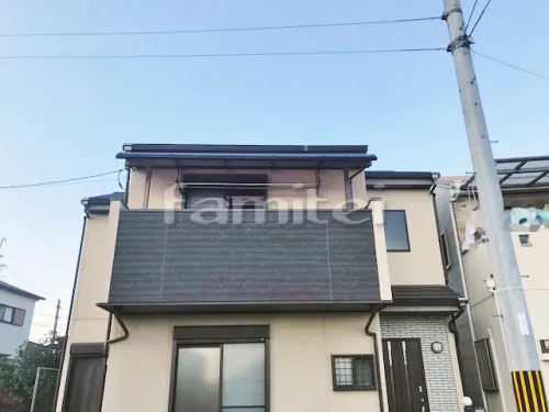 乙訓郡大山崎町 エクステリア工事 ベランダ屋根 YKKAP ヴェクターテラス屋根(ベクター) 2階用 R型アール屋根 物干し