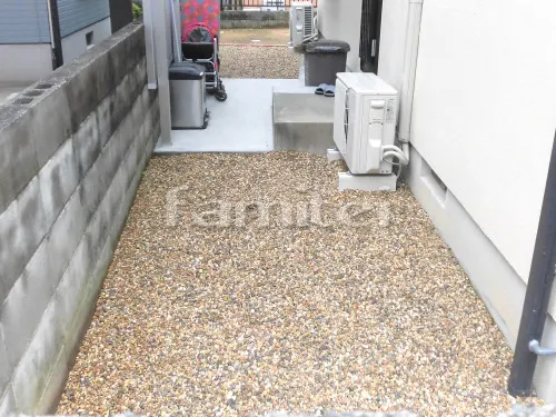 宝塚市 リフォーム外構工事 照明 ポスト ポーチ カーポート テラス屋根 タイルデッキ 立水栓 門扉