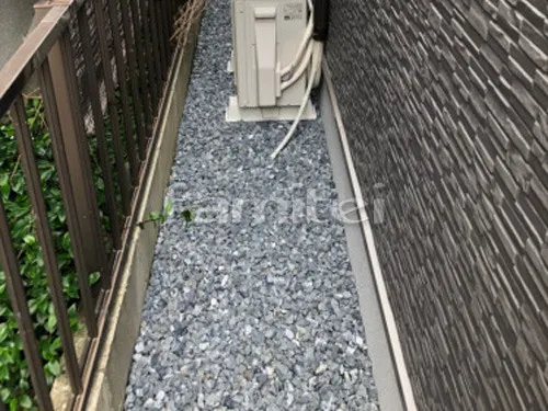 枚方市 新築ベーシック オープン外構 犬走り アプローチ