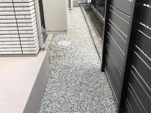 王寺町 新築シンプル クローズ外構