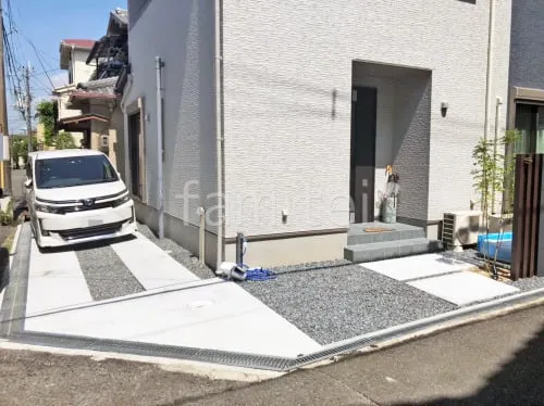 寝屋川市 新築シンプル オープン外構