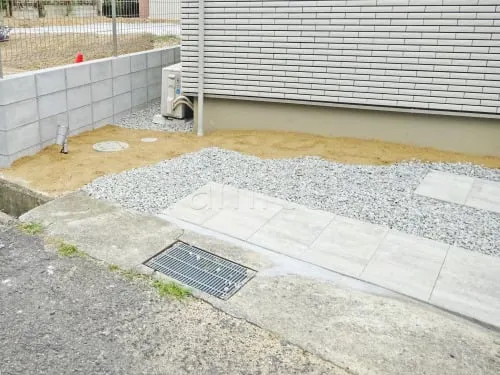 宝塚市 新築シンプル オープン外構