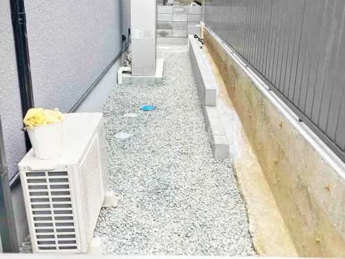 西宮市 新築シンプル セミクローズ外構