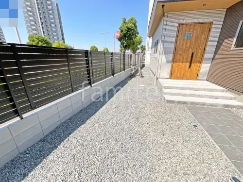 泉大津市 新築シンプル クローズ外構