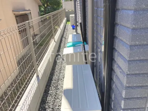 高槻市 新築シンプル セミクローズ外構