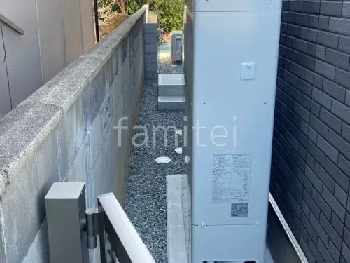 枚方市 新築シンプル セミクローズ外構