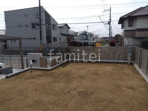 上牧町 新築ナチュラル クローズ外構
