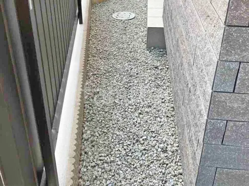 生駒市 新築シンプル セミクローズ外構