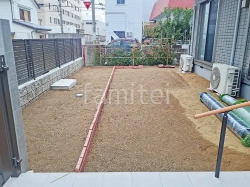 大阪市 新築シンプル クローズ外構