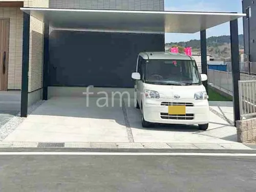 湖南市 新築シンプル オープン外構